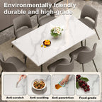 Dining table extended to 94 inches seating 8-10 people