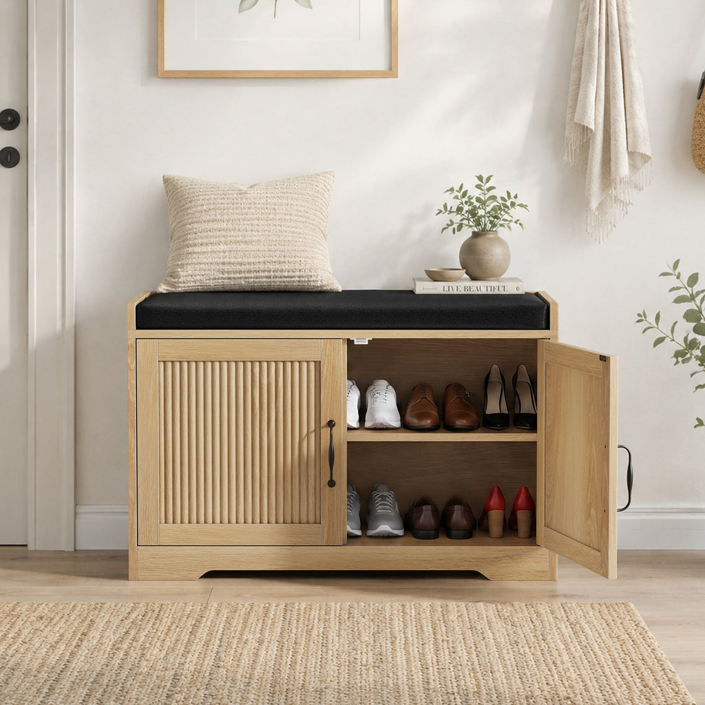 Bench with double doors