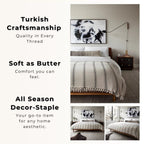 Naturally dyed Turkish cotton blanket in bedroom setting