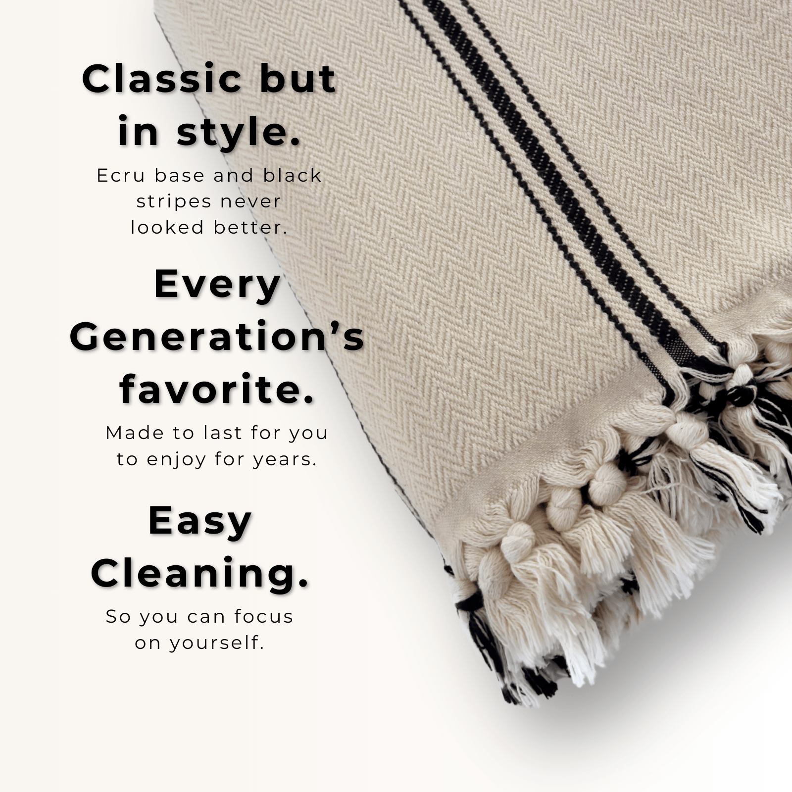 Lightweight herringbone throw blanket in warm living space