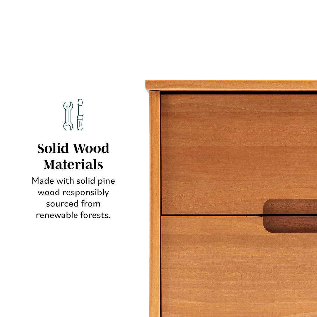 Sloane Nightstand - Solid Pine and MDF Material