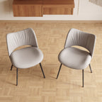 Set of 2 curved dining chairs packaging and assembly guide overview