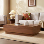Hidden interior storage compartments inside coffee table