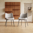Dining chairs side profile showing ergonomic curved backrest