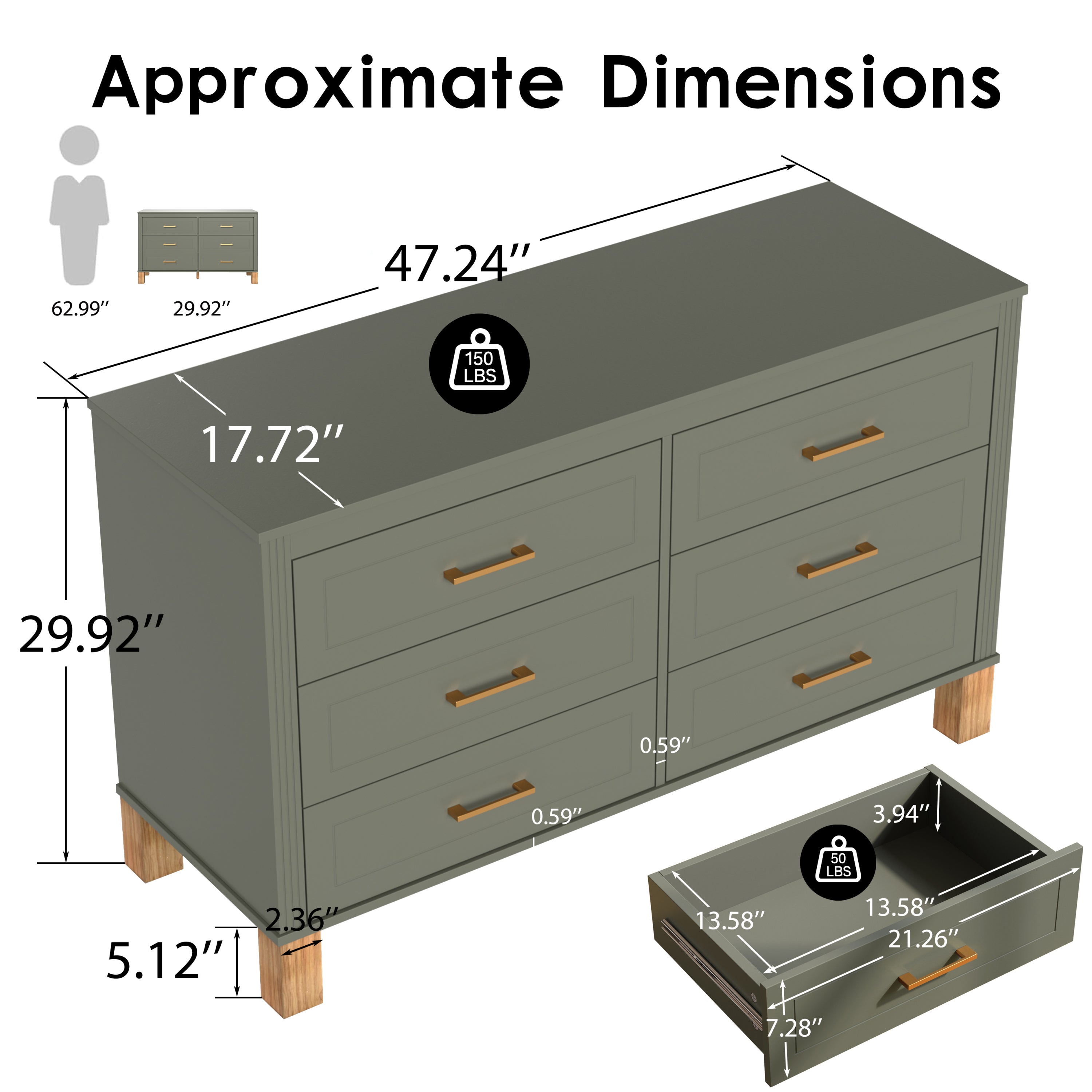 Modern Dresser Corner Detail - MDF Body and Leg Connection