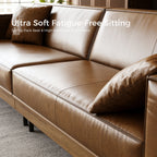 Lounge sofa armrest and walnut side panel detail