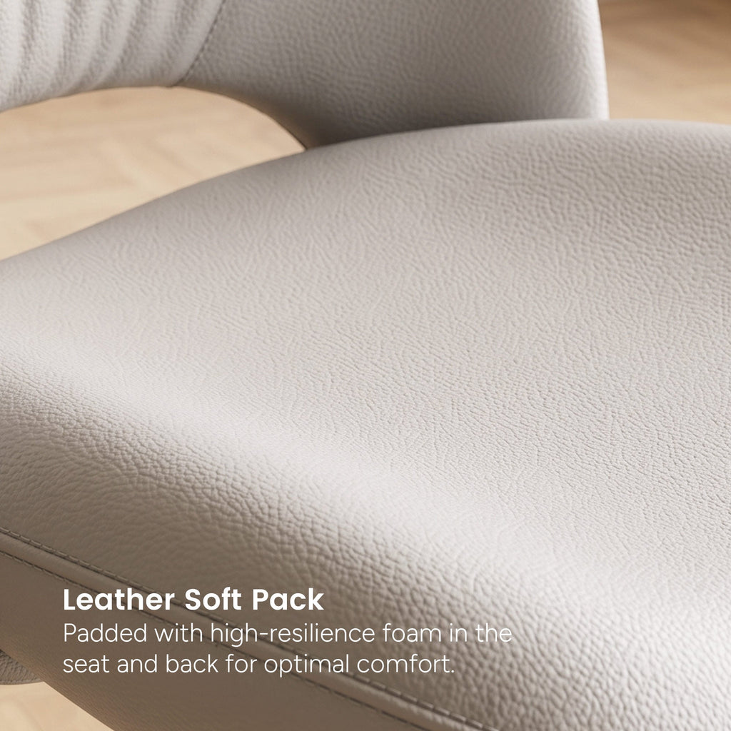 Upholstered dining chair backrest pleated detail close-up