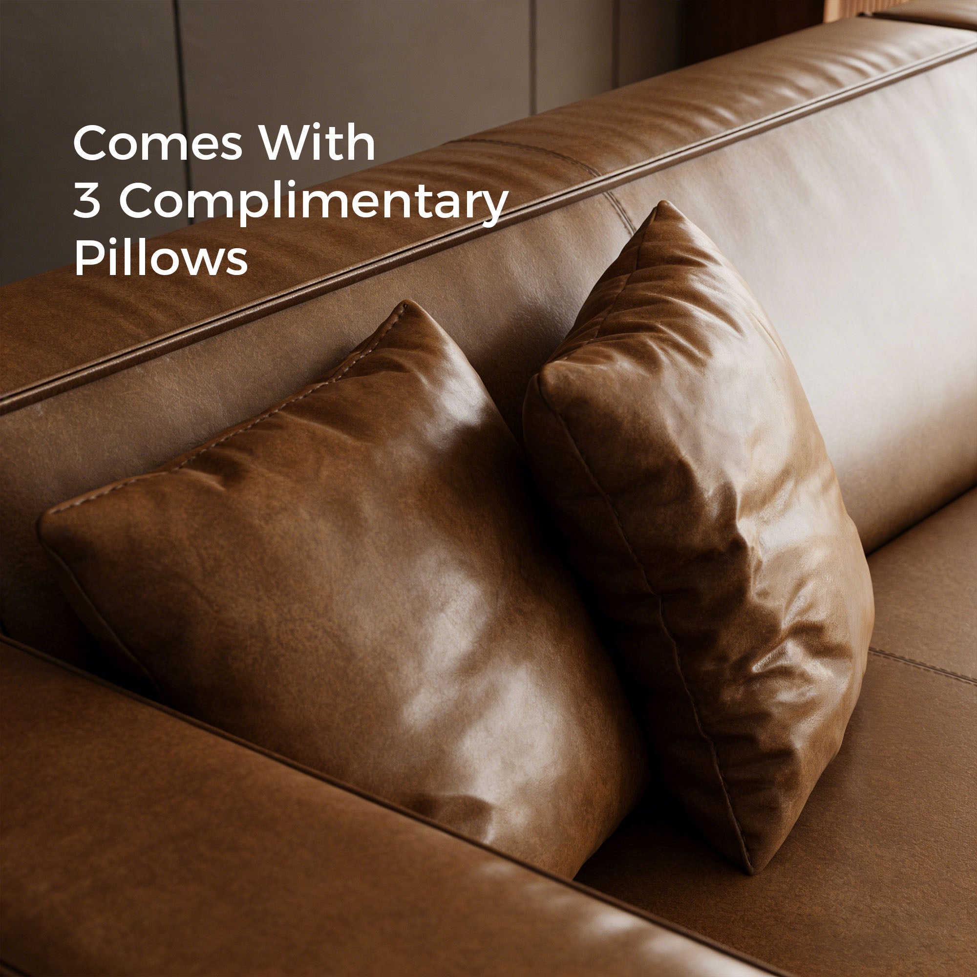 4-seat modern sofa back view showing solid construction