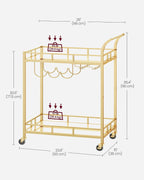 Gold Bar Cart Elegant Styling