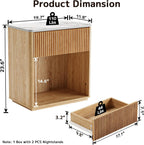 Fluted Nightstand Pair Bedroom Setup