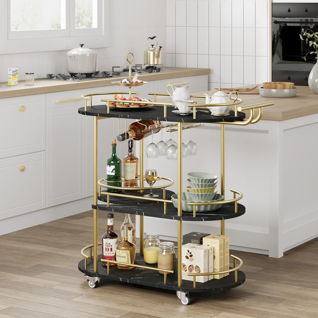 4-Tier Bar Cart Living Room Use