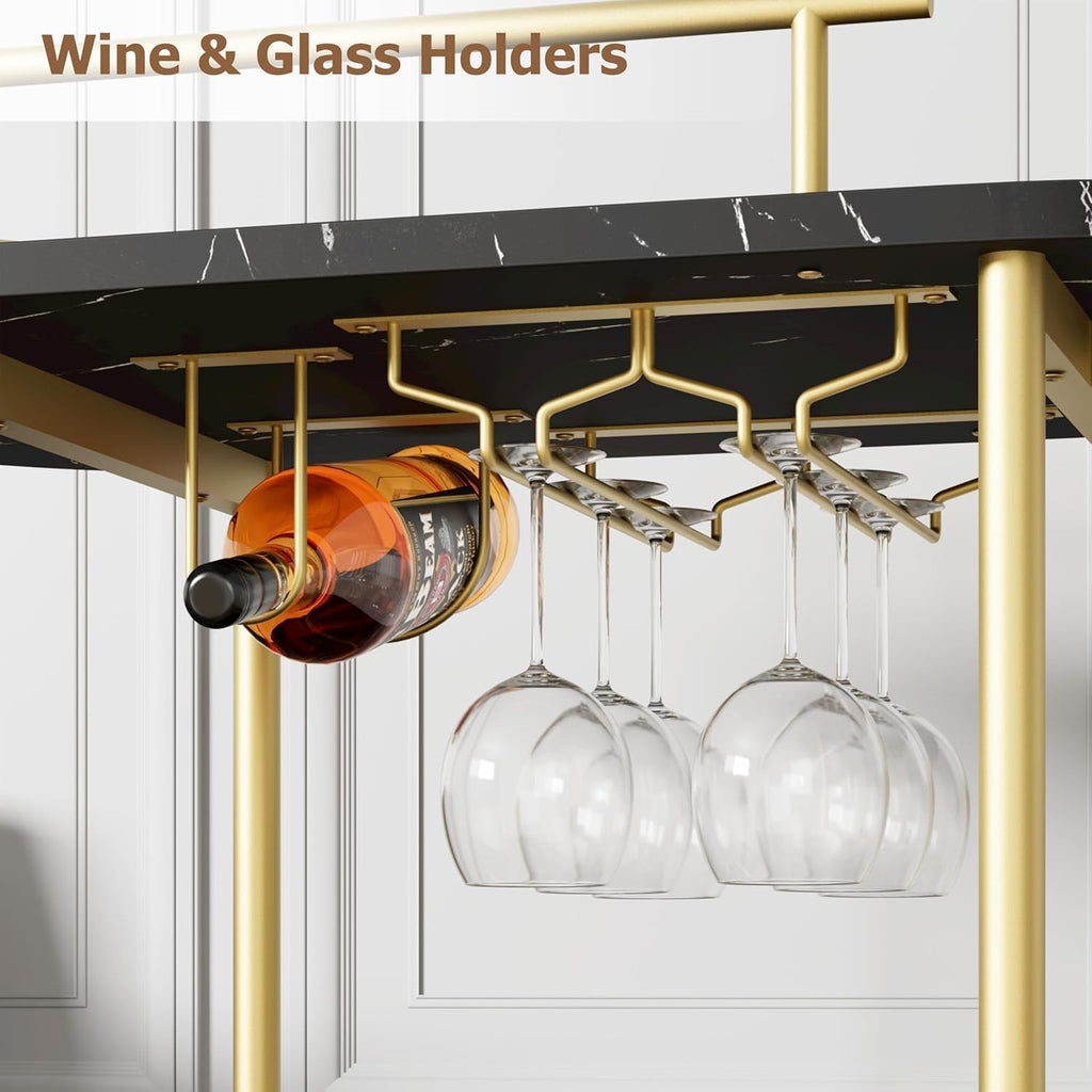 4-Tier Bar Cart Side View