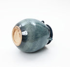 Ocean Blue Rustic Ceramic Floor Vase - Large Farmhouse Decor 17.5in