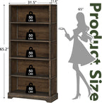 5-Tier Bookcase Living Room Setup
