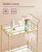 Gold Bar Cart Living Room Scene
