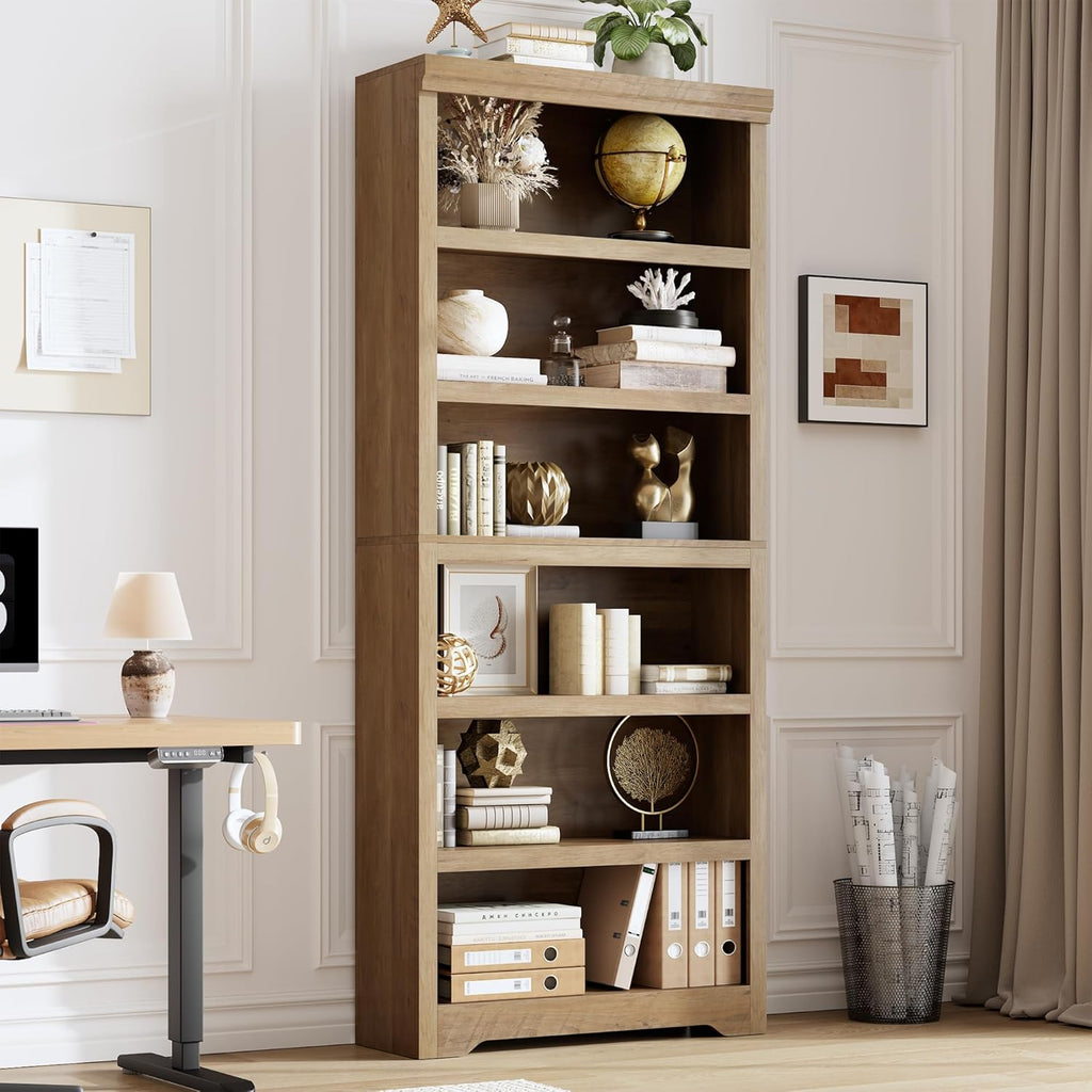 6-Tier Bookcase Living Room Styling