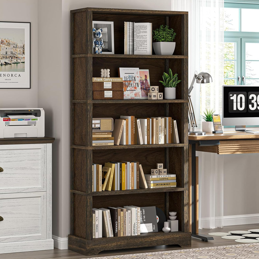 5-Tier Bookcase Side View