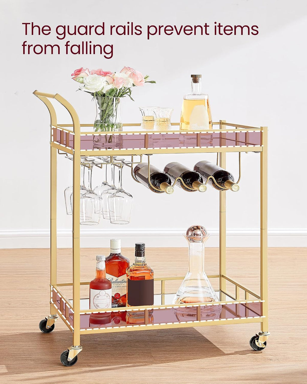 Gold Bar Cart Glam Interior