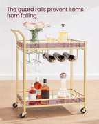 Gold Bar Cart Glam Interior