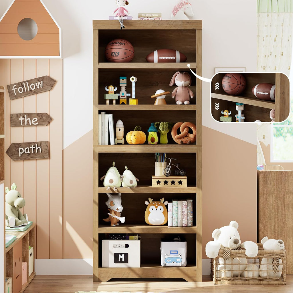 6-Tier Bookcase Shelf Details