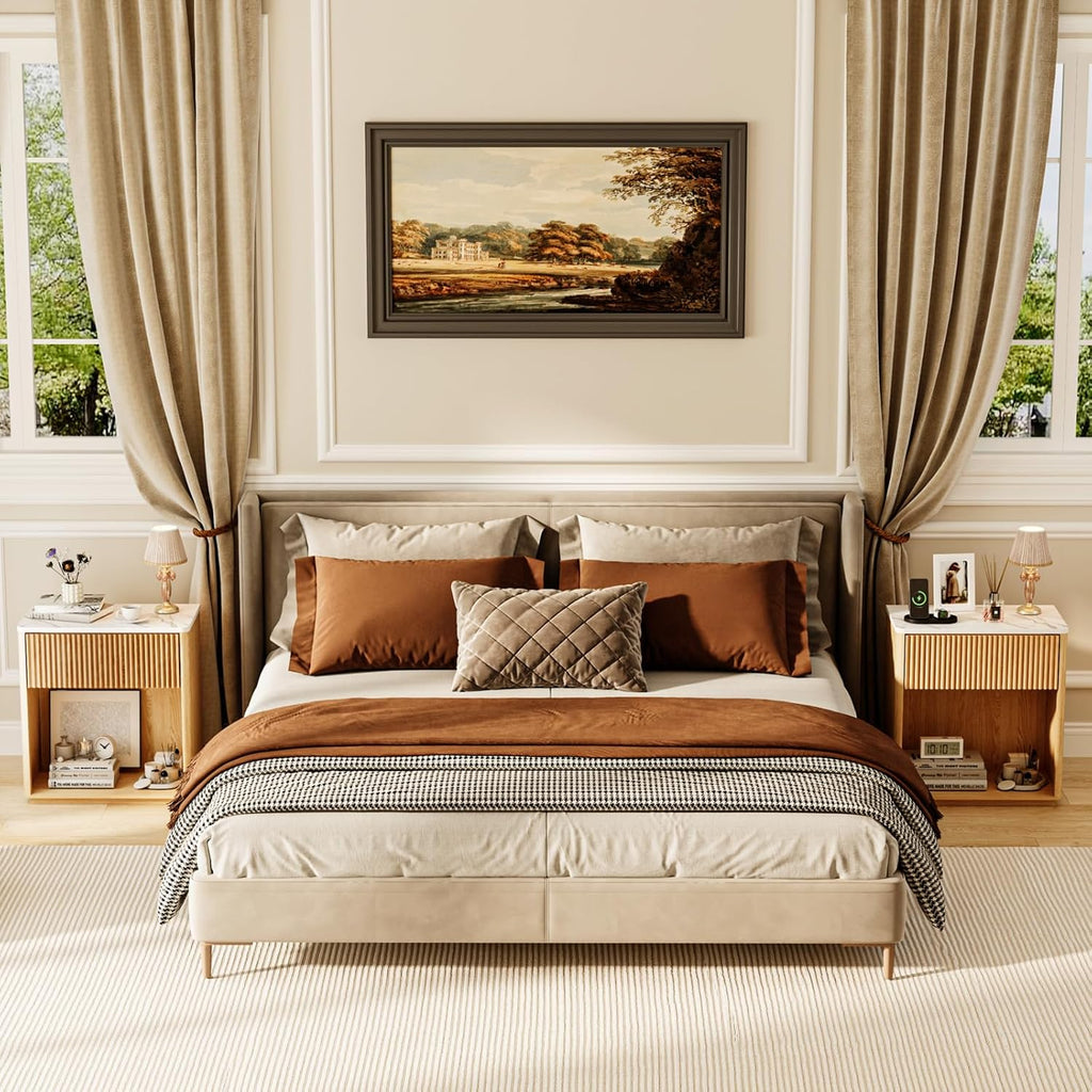 Fluted Nightstand Set Dimensions