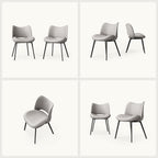 Set of 2 dining chairs from above showing seat cushion
