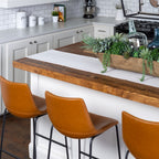 Faux leather bar stools set of 2