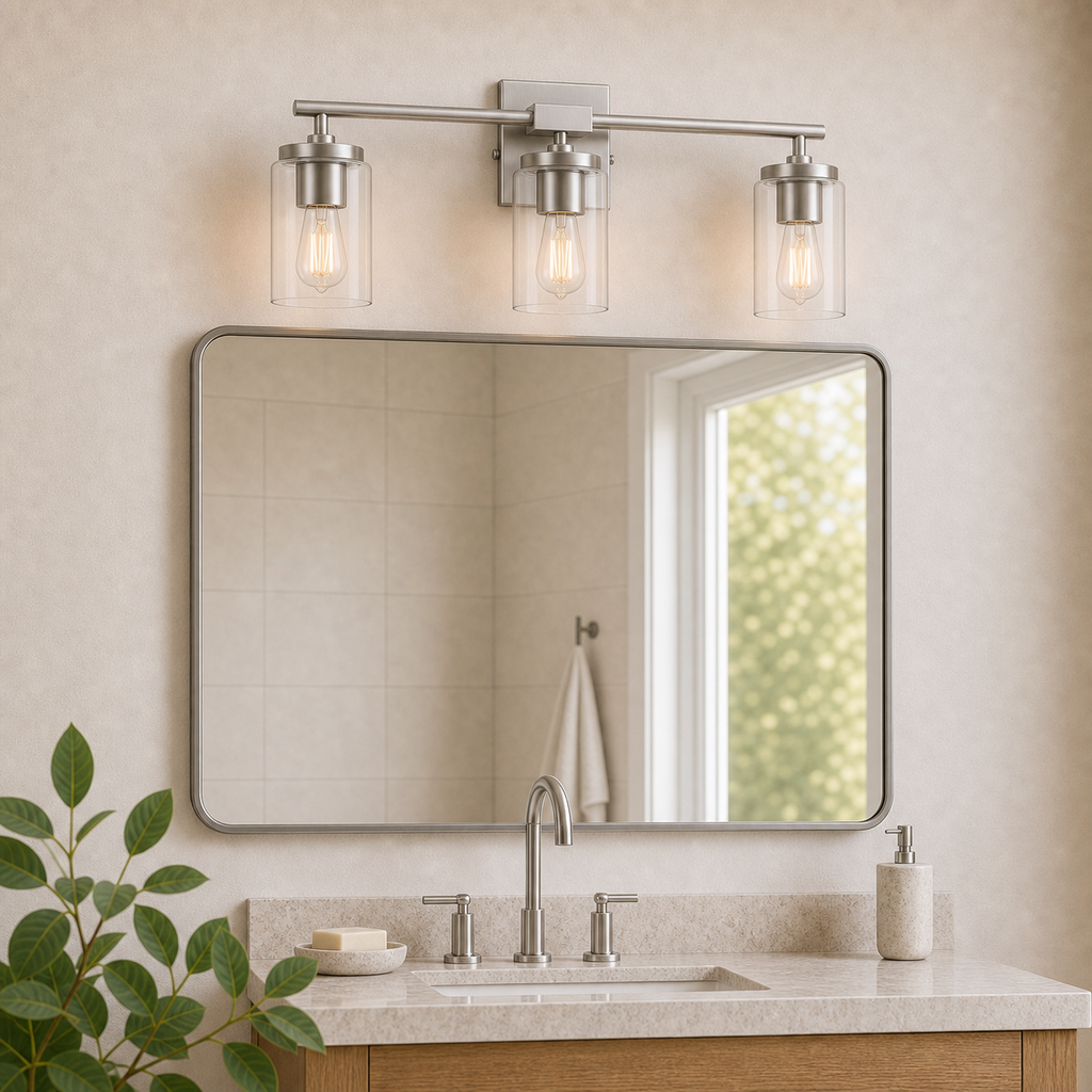 Meridian 3-Light Vanity Lifestyle Nickel
