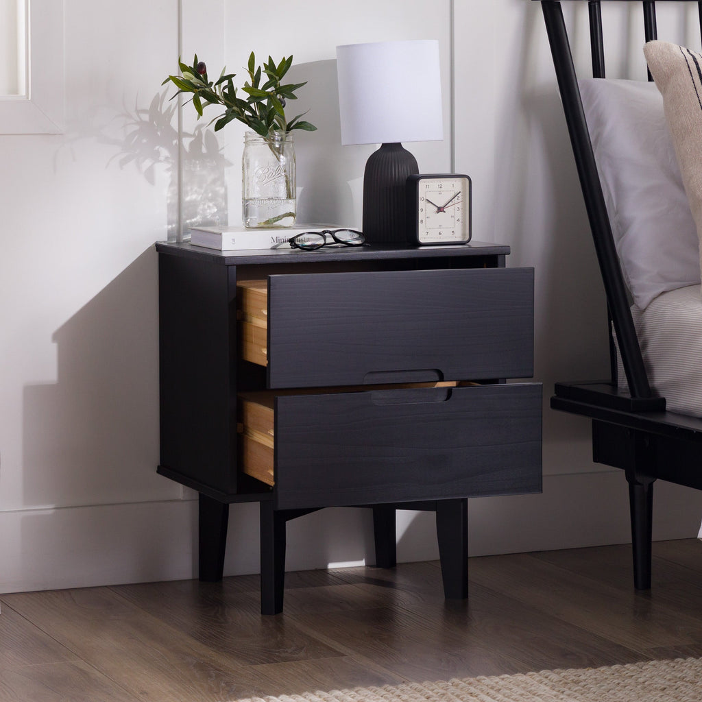 Sloane Mid-Century Modern Nightstand - Angled View