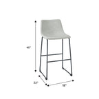 Faux Leather Bar Stools - Dimensions Diagram