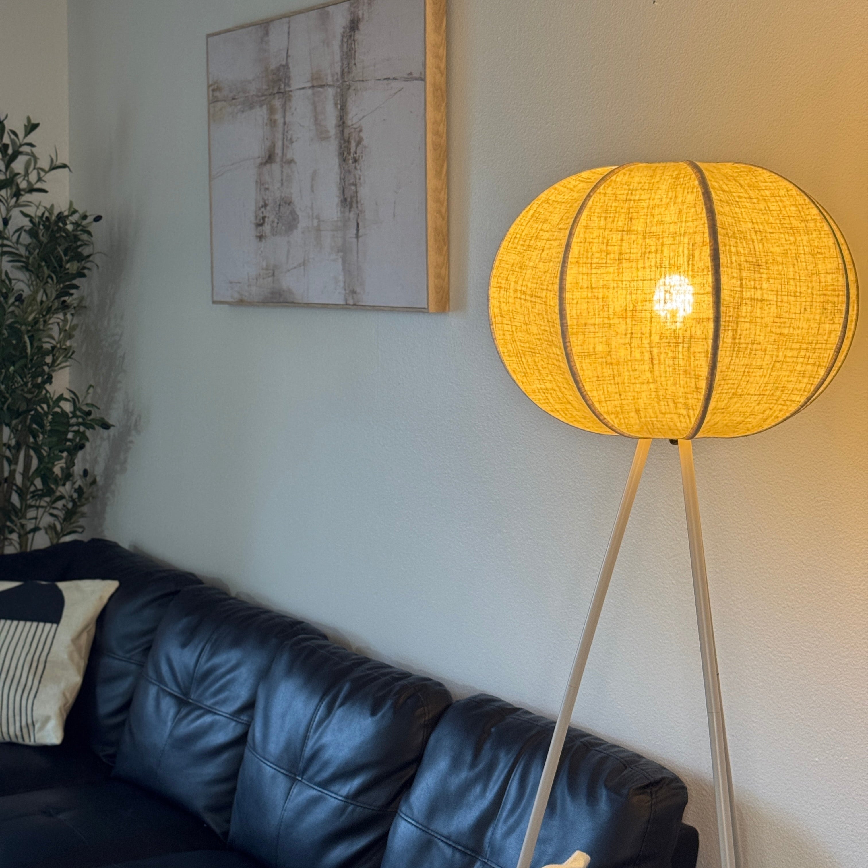 Corey Tripod Floor Lamp - wood leg detail