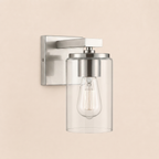 Meridian Single Vanity Light Bathroom Scene