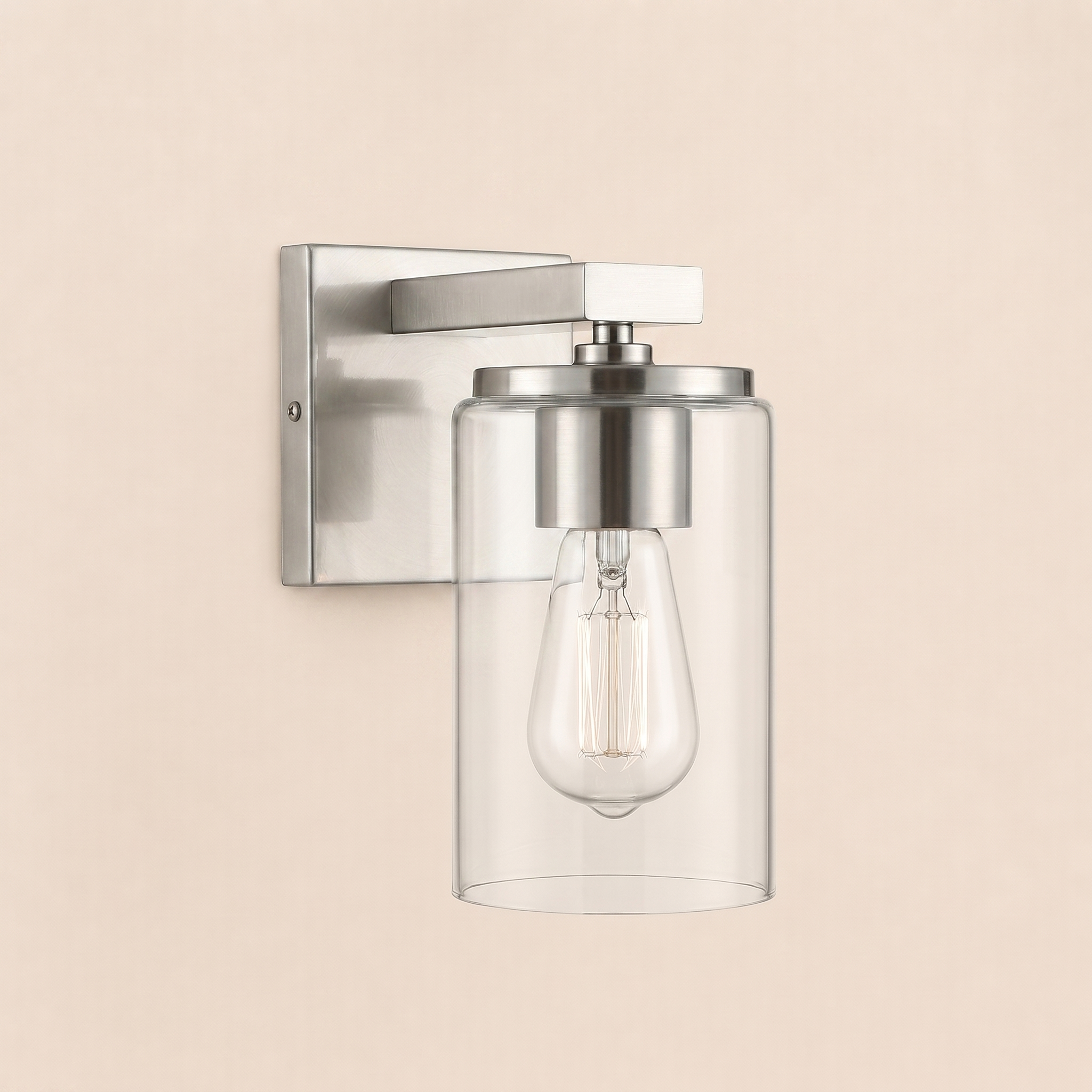 Meridian Single Vanity Light Bathroom Scene