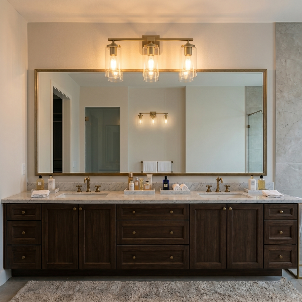Meridian 3-Light Vanity Modern Bathroom