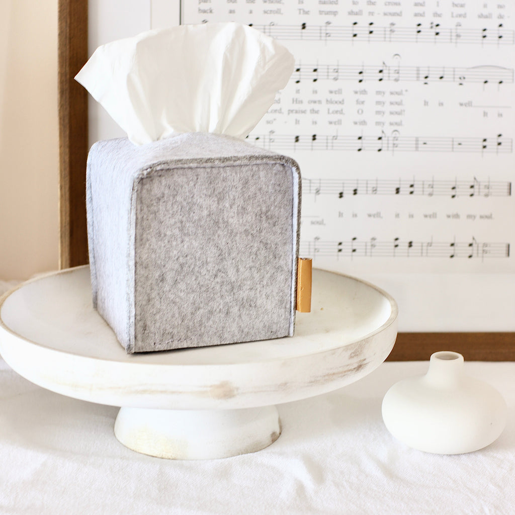 Tissue box cover in bedroom