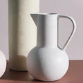 Minimalist Nordic pitcher jug vase white ceramic