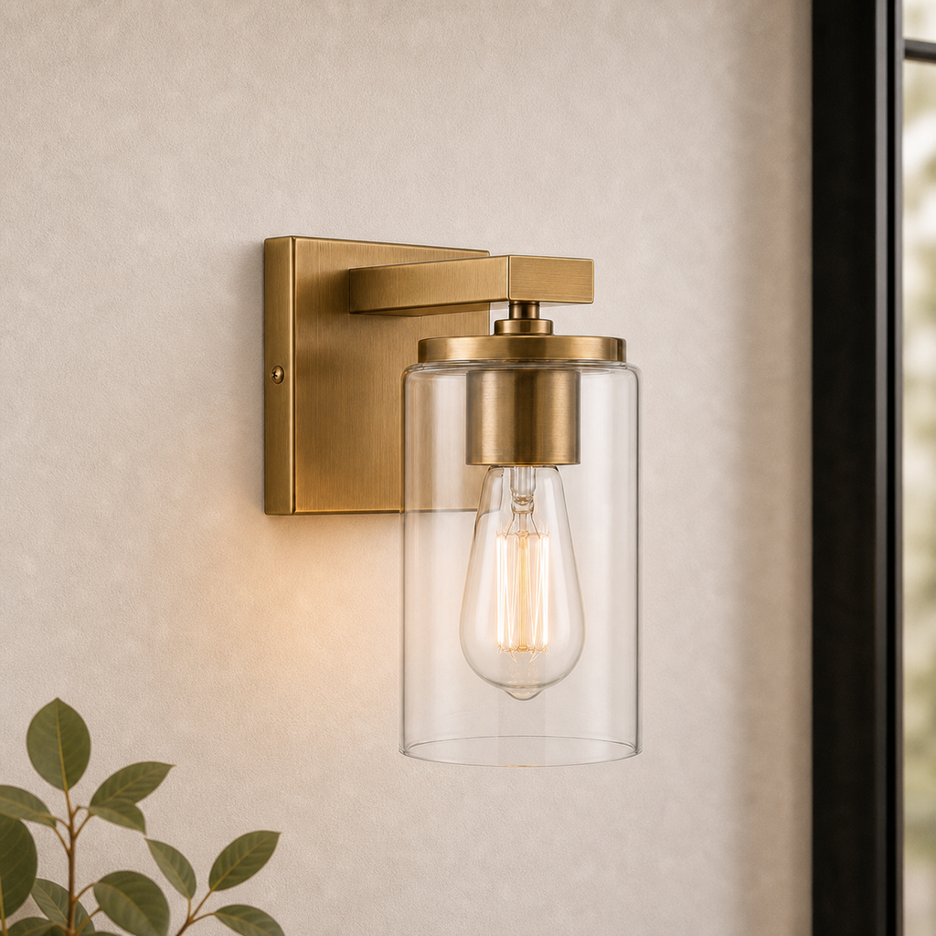 Meridian 1-Light Vanity Gold Brass Finish