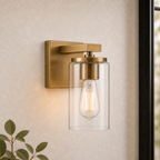 Meridian 1-Light Vanity Gold Brass Finish