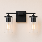 Meridian 2-Light Vanity Light Black