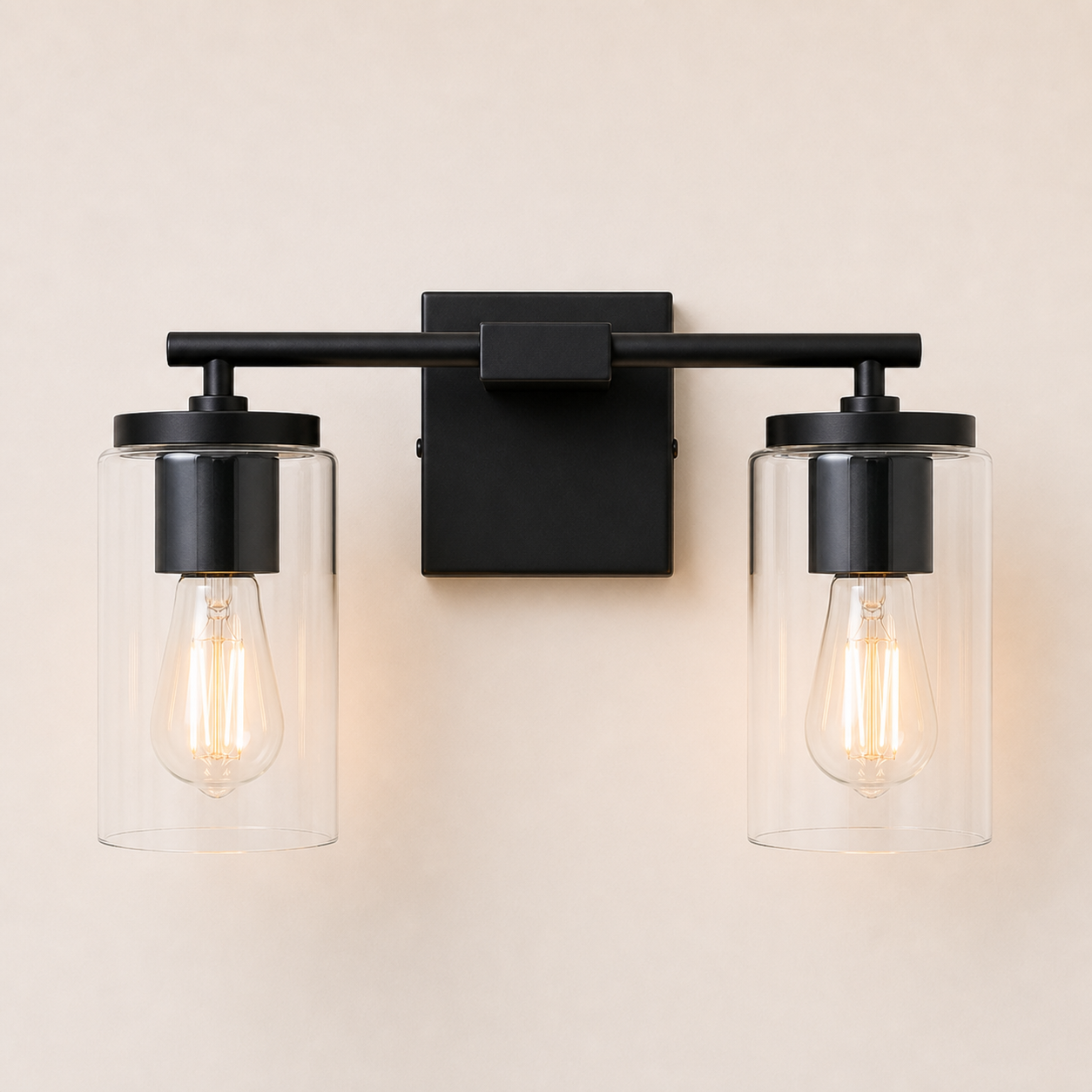 Meridian 2-Light Vanity Light Black