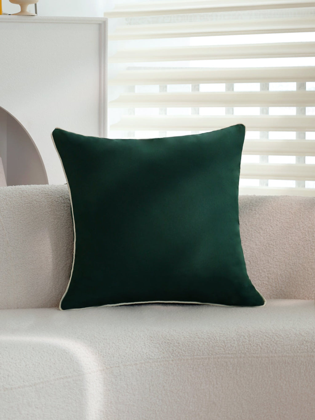 Solid Color Outdoor Weatherproof Throw Pillow dark green