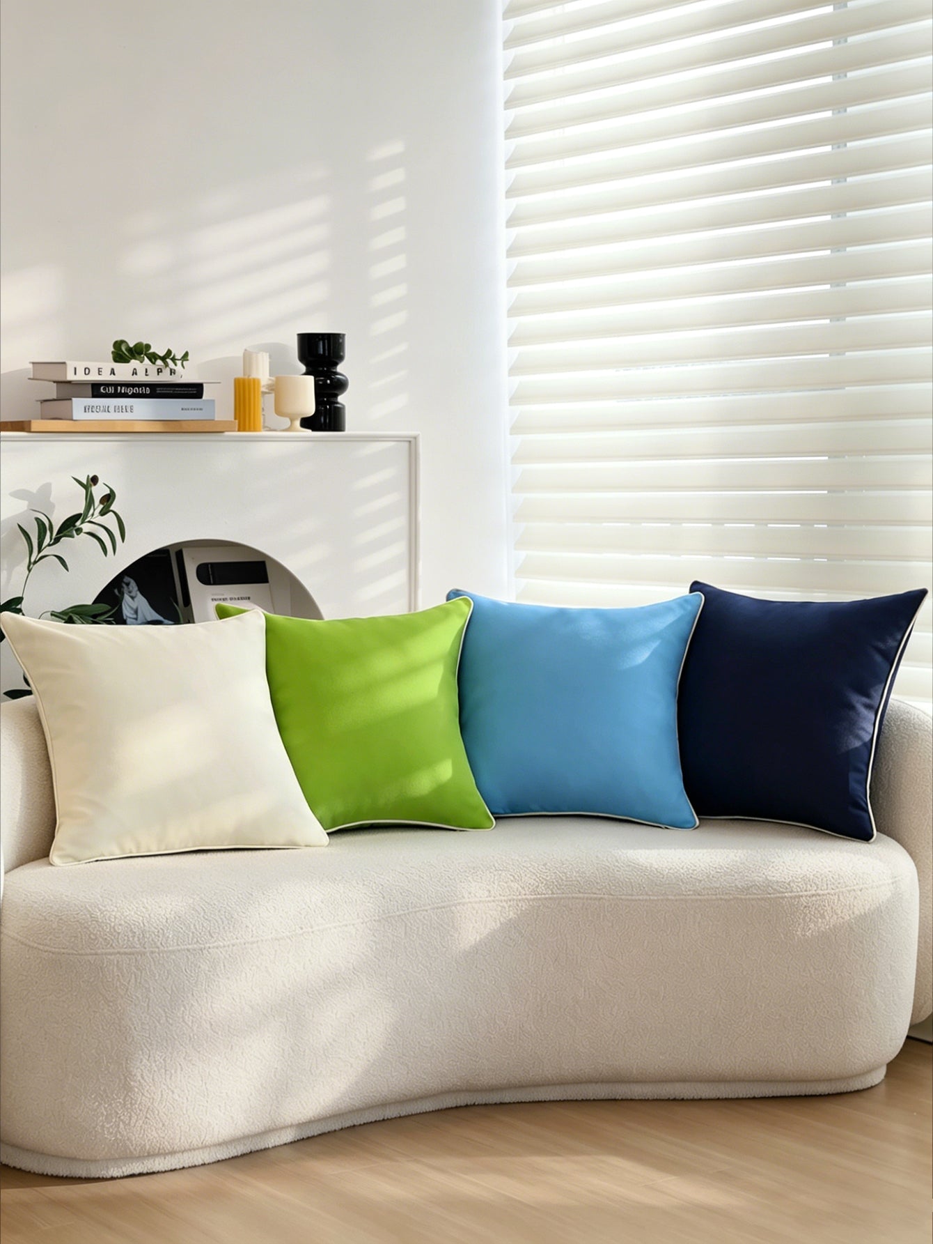Cream pillow on patio chair outdoor setting
