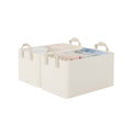 Soft-Touch Fabric Storage Bins with Handles Set of 2 front view