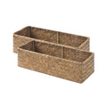 Flat seagrass toilet paper basket set