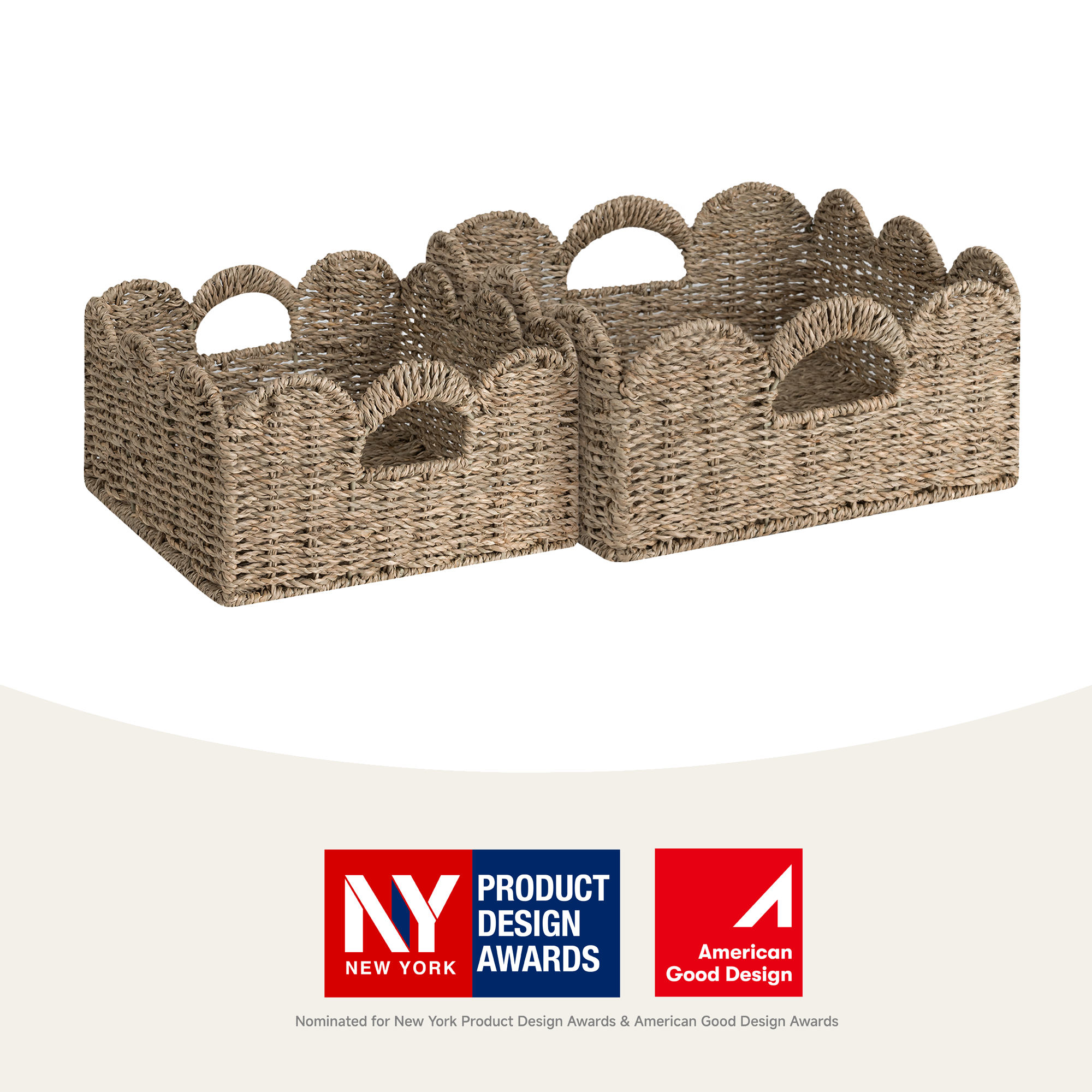 Scalloped edge seagrass basket dimensions diagram