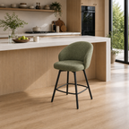 Upholstered Swivel Counter Stool - Set of 2 with 26in Seat Height