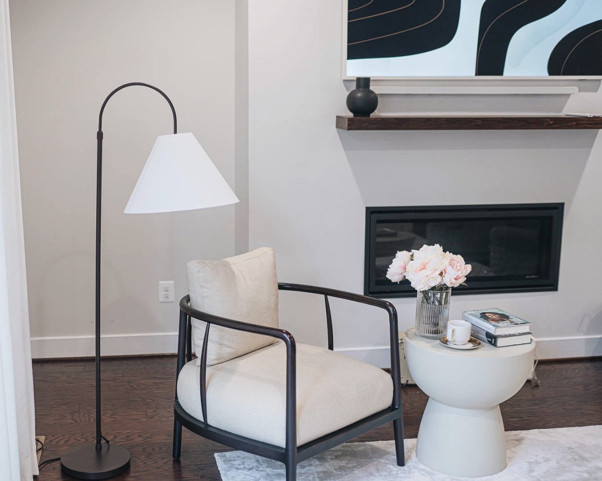 Arcadia Arc Floor Lamp Matte Bronze Side View