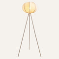 Tripod Floor Lamp with Linen Lantern Shade
