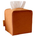 Minimalist felt tissue box cover beige
