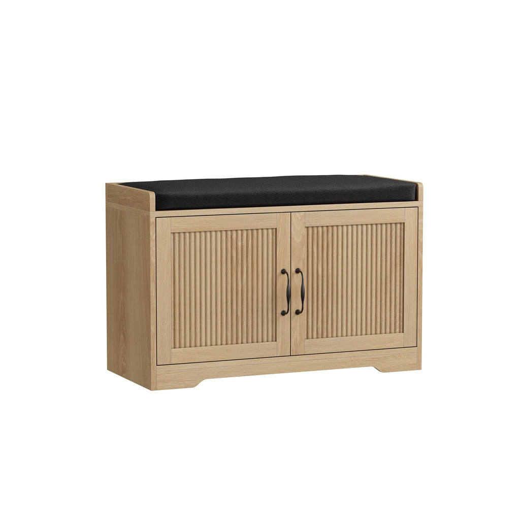 Fluted Storage Bench - Lifestyle Entryway